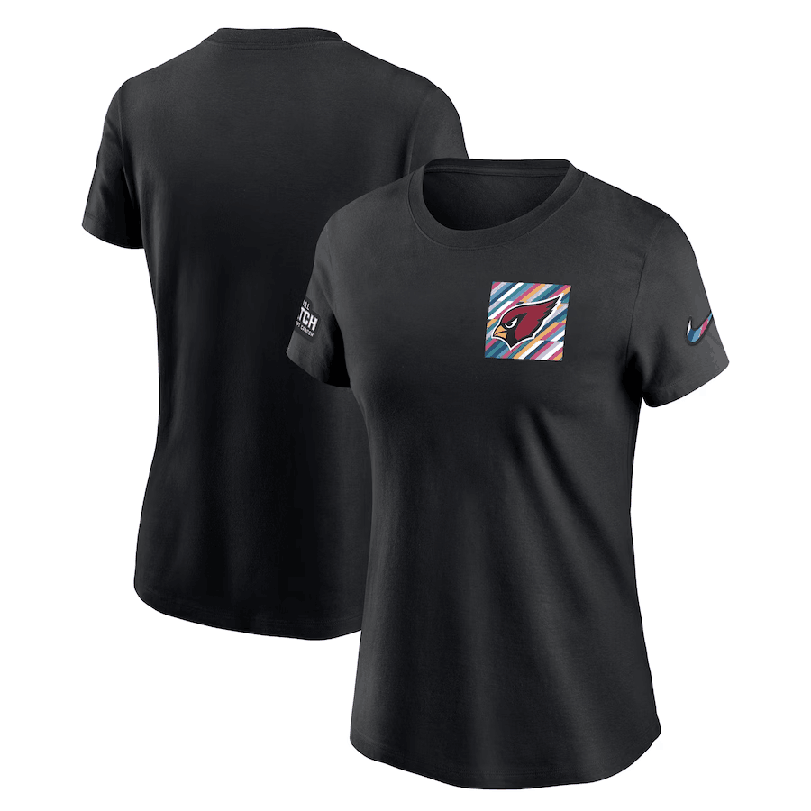 Women's Arizona Cardinals Black 2023 Crucial Catch Sideline Tri-Blend T-Shirt(Run Small)